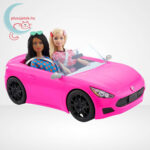 Barbie: Rózsaszín Barbie játék autó, barbie babákkal (33 cm)