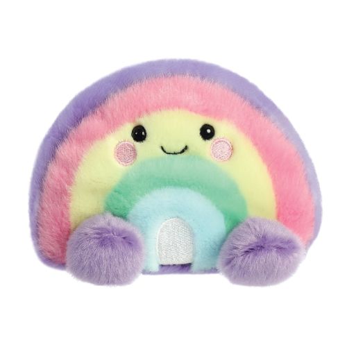 Vivi, a tenyérnyi ülő plüss szivárvány figura, 13 cm (Aurora, Palm Pals)