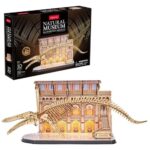 Natural History Museum: Kék bálna csontváz, 222 db-os 3D puzzle LED világítással (CubicFun)