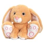 Világosbarna ülő plüss nyuszi, 14 cm (Keel Toys, Pippins)