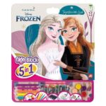 Jégvarázs: Anna és Elsa mintás, 5 az 1-ben óriás színező matricákkal kreatív szett, 41x35 cm