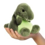Tyranno Rex, a zöld tenyérnyi ülő plüss T-rex dinoszaurusz, 13 cm (Aurora, Palm Pals)