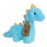 Dipper, a kék-sárga plüss Diplodocus dinoszaurusz, 20 cm (Aurora, Eco Nation)