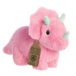 Trix, a rózsaszín plüss Triceratops dinoszaurusz, 20 cm (Aurora, Eco Nation)