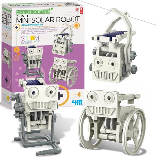 3 az 1-ben mini napelemes robot, tudományos játék (4M)