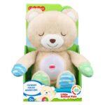 Zenélő, világító elalvást segítő plüss maci, 30 cm (Little Animal Pals)