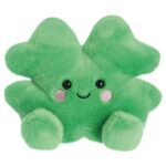 Chance, a mosolygós, tenyérnyi ülő, szerencsehozó plüss négylevelű lóhere, 13 cm (Aurora, Palm Pals)