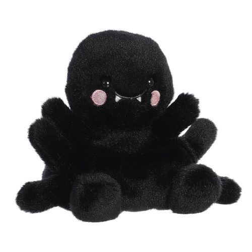 Penny Mae, a tenyérnyi, ülő fekete plüss bébi pók, 13 cm (Aurora, Palm Pals)