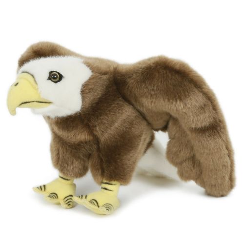 Élethű, fehér fejű rétisas plüss madár, 30 cm (Semo)