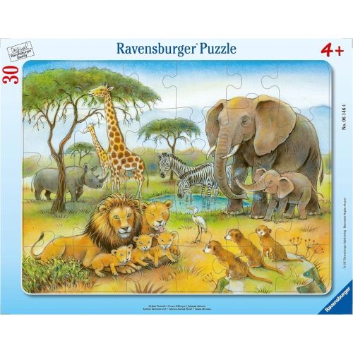 Afrikai állatvilág a szavanna állataival, 30 darabos keretes puzzle (Ravensburger, 06146)