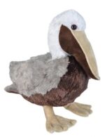 Élethű, álló, barna plüss pelikán 32 cm (Wild Republic)