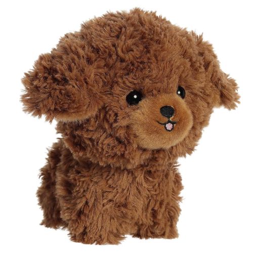 Barna pudli, álló plüss kutya, 18 cm (Aurora, Teddy Pets)