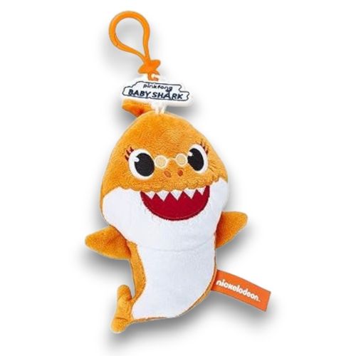Baby Shark: Nagyi Cápa plüss pénztárca, kulcstartó funkcióval