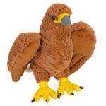 Élethű, álló szirti sas (arany sas) plüss madár kitárt szárnyakkal, 31 cm (Wild Republic)