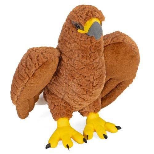 Élethű, álló szirti sas (arany sas) plüss madár kitárt szárnyakkal, 31 cm (Wild Republic)