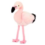 Élethű, álló plüss flamingó, 33 cm (Semo, Premium Edition)