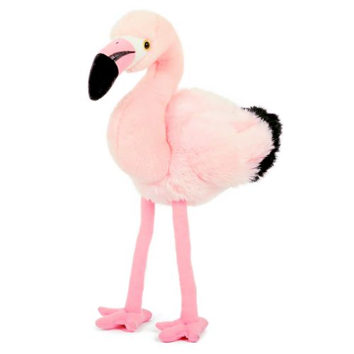 Élethű, álló plüss flamingó, 33 cm (Semo, Premium Edition)