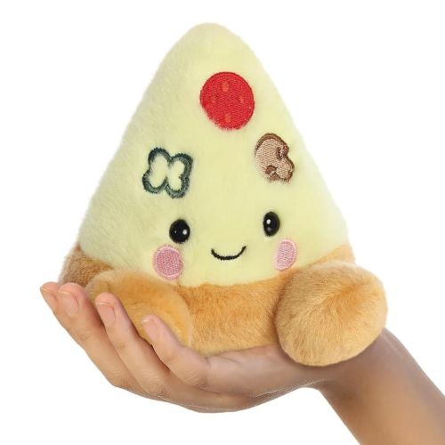 Peppa, a tenyérnyi ülő plüss pizza szelet, 13 cm (Aurora, Palm Pals)