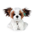 Élethű, ülő shih-tzu plüss kutya, 28 cm (Rappa)