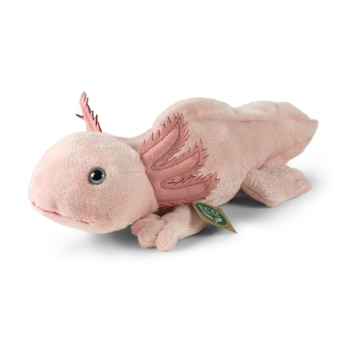 Élethű, rózsaszín plüss axolotl, 33 cm (Rappa)