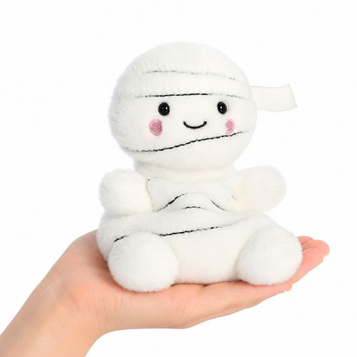 Brendan, a tenyérnyi ülő halloweeni plüss múmia, 13 cm (Aurora, Palm Pals)