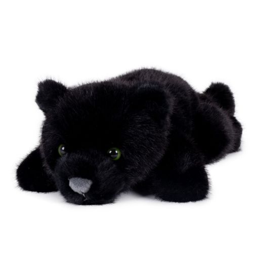 Fekvő, puha plüss fekete párduc, 25 cm (Semo, Fluffies)