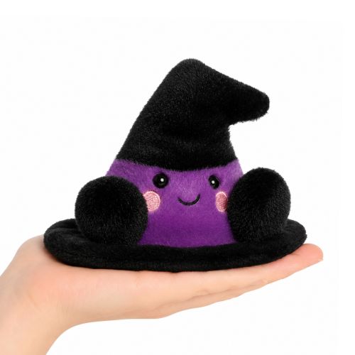Rowena, a tenyérnyi ülő halloweeni plüss boszorkány kalap, 13 cm (Aurora, Palm Pals)