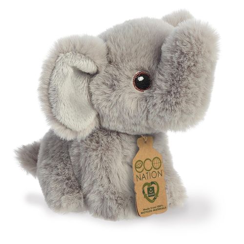 Mini Elephant, élethű plüss elefánt bébi, 13 cm (Aurora, Eco Nation)
