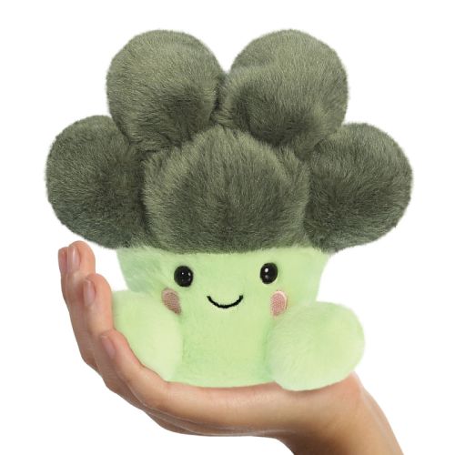 Luigi, a tenyérnyi ülő plüss brokkoli, 13 cm (Aurora, Palm Pals)