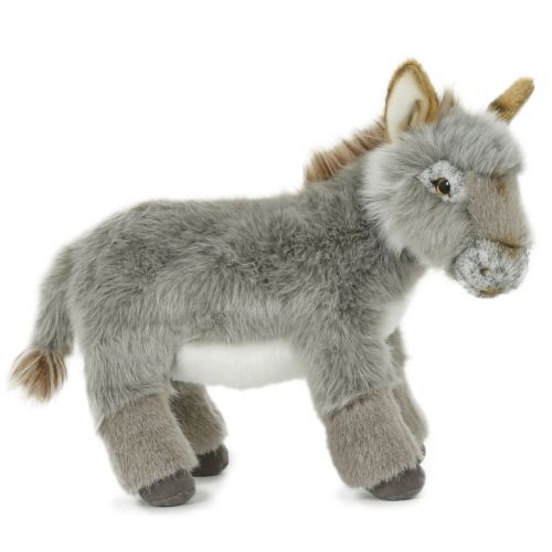 Élethű, álló plüss szamár, 25 cm (Semo, Premium Edition)