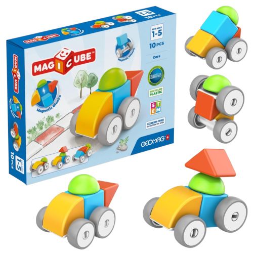 Geomag Magicube: Autók, 10 db-os mágneses építőjáték