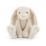 Ülő, pihe-puha krém színű plüss nyuszi, 20 cm (Keel Toys, Keeleco Enchanted World)