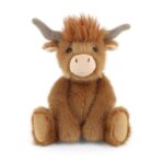 Ülő, pihe-puha plüss skót-felföldi marha, 20 cm (Keel Toys, Keeleco Enchanted World)