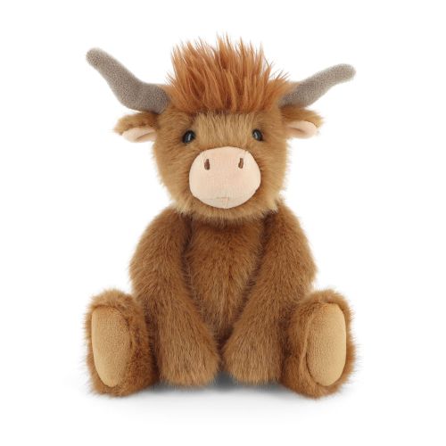 Ülő, pihe-puha plüss skót-felföldi marha, 20 cm (Keel Toys, Keeleco Enchanted World)