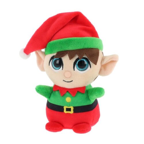 Csillogó szemű karácsonyi plüss manó, 10 cm (Keel Toys, Mini Motsu)