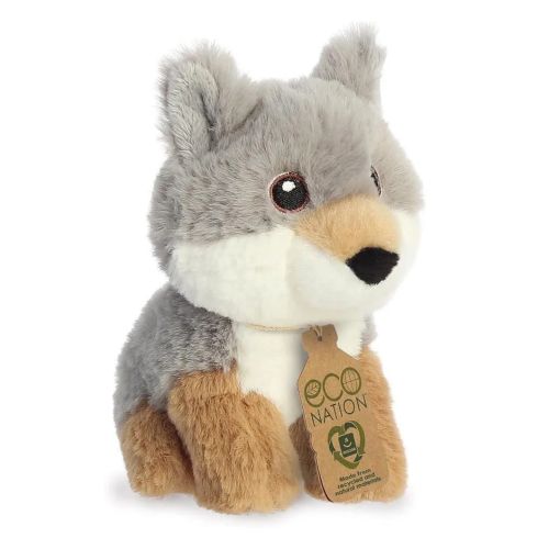 Mini Wolf, élethű plüss farkas kölyök, 13 cm (Aurora, Eco Nation)