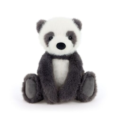 Ülő, pihe-puha plüss panda, 20 cm (Keel Toys, Keeleco Enchanted World)