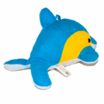Delfin plüss játékfigura hátulról